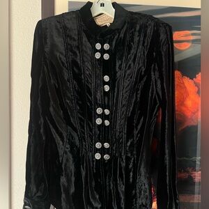 DD Ranch Wear Black Velvet Jacket Skirt Set